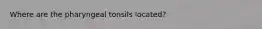 Where are the pharyngeal tonsils located?