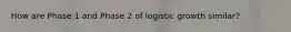 How are Phase 1 and Phase 2 of logistic growth similar?
