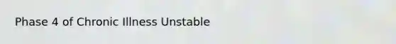 Phase 4 of Chronic Illness Unstable