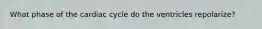 What phase of the cardiac cycle do the ventricles repolarize?