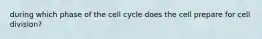 during which phase of the cell cycle does the cell prepare for cell division?