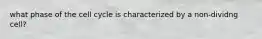 what phase of the cell cycle is characterized by a non-dividng cell?