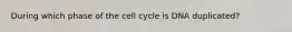 During which phase of the cell cycle is DNA duplicated?