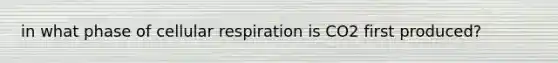 in what phase of cellular respiration is CO2 first produced?