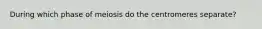 During which phase of meiosis do the centromeres separate?