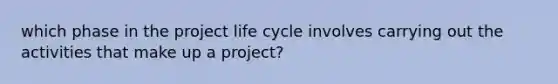 which phase in the project life cycle involves carrying out the activities that make up a project?