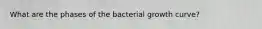 What are the phases of the bacterial growth curve?