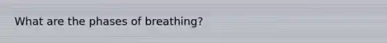 What are the phases of breathing?