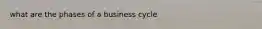 what are the phases of a business cycle