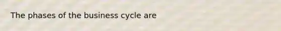 The phases of the business cycle are