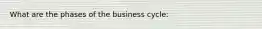 What are the phases of the business cycle: