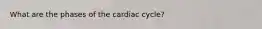 What are the phases of the cardiac cycle?