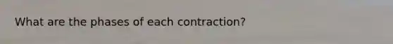 What are the phases of each contraction?