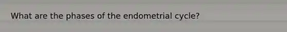 What are the phases of the endometrial cycle?