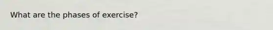 What are the phases of exercise?