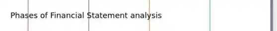 Phases of Financial Statement analysis