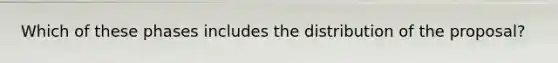 Which of these phases includes the distribution of the proposal?