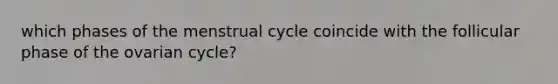 which phases of the menstrual cycle coincide with the follicular phase of the ovarian cycle?