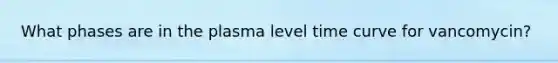 What phases are in the plasma level time curve for vancomycin?