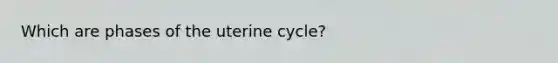 Which are phases of the uterine cycle?