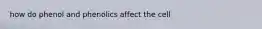 how do phenol and phenolics affect the cell