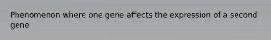 Phenomenon where one gene affects the expression of a second gene