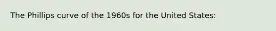 The Phillips curve of the 1960s for the United States: