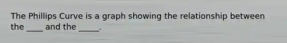 The Phillips Curve is a graph showing the relationship between the ____ and the _____.