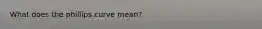 What does the phillips curve mean?