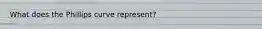 What does the Phillips curve represent?