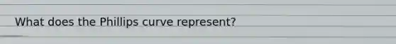 What does the Phillips curve represent?