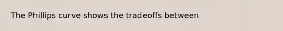 The Phillips curve shows the tradeoffs between
