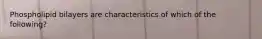 Phospholipid bilayers are characteristics of which of the following?