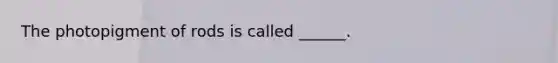 The photopigment of rods is called ______.