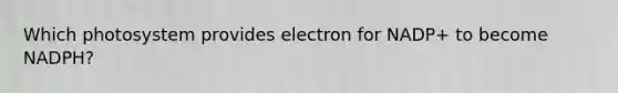 Which photosystem provides electron for NADP+ to become NADPH?