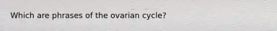 Which are phrases of the ovarian cycle?