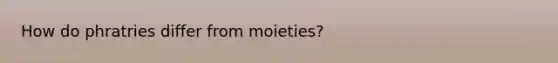 How do phratries differ from moieties?