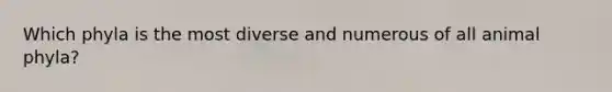 Which phyla is the most diverse and numerous of all animal phyla?