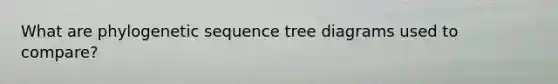 What are phylogenetic sequence tree diagrams used to compare?