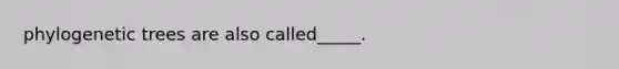 phylogenetic trees are also called_____.