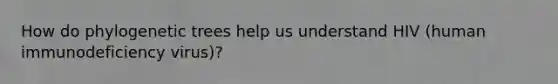 How do phylogenetic trees help us understand HIV (human immunodeficiency virus)?