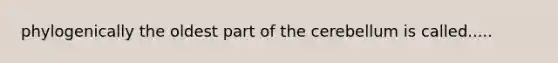 phylogenically the oldest part of the cerebellum is called.....