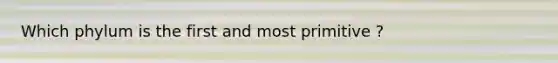 Which phylum is the first and most primitive ?