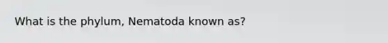 What is the phylum, Nematoda known as?