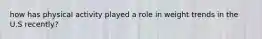 how has physical activity played a role in weight trends in the U.S recently?