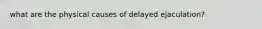 what are the physical causes of delayed ejaculation?