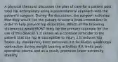 A physical therapist discusses the plan of care for a patient post total hip arthroplasty using a posterolateral approach with the patient's surgeon. During the discussion, the surgeon indicates that they would like the patient to wear a knee immobilizer in order to help prevent hip dislocation. Which of the following statements would MOST likely be the primary rationale for the use of this device? 1.It serves as a constant reminder to the patient that the hip is susceptible to injury 2.It reduces hip flexion by maintaining knee extension 3.It facilitates quadriceps contraction during weight bearing activities 4.It limits post-operative edema and as a result, promotes lower extremity stability