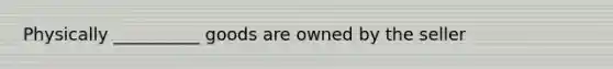 Physically __________ goods are owned by the seller