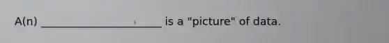 A(n) ______________________ is a "picture" of data.