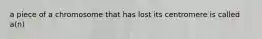 a piece of a chromosome that has lost its centromere is called a(n)